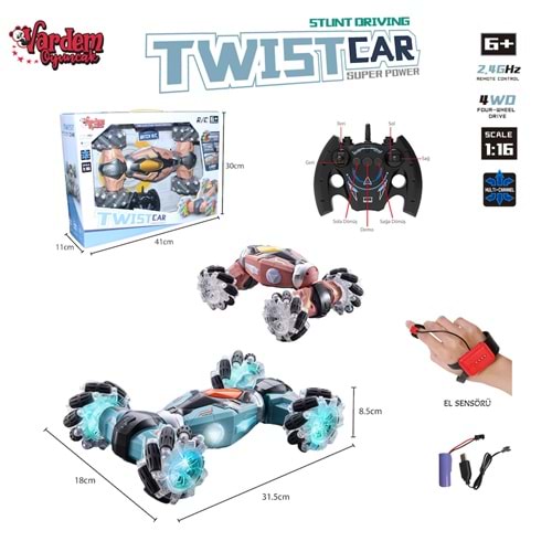 VARDEM YJ-058-2 U/K F/F 1:16 2.4G IŞIKLI BİLEKLİ