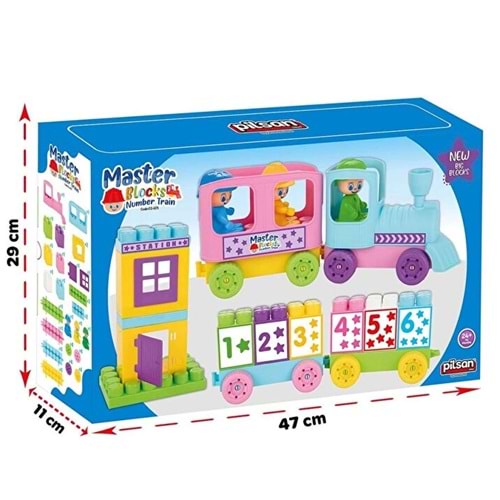 PİLSAN 03 605 MASTER BLOKLI RAKAMLI TREN SETİ