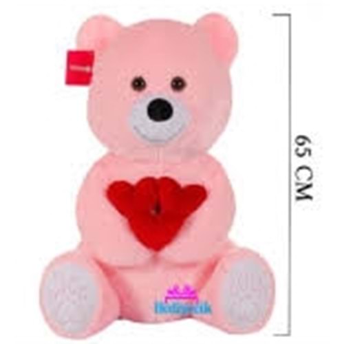 SELAY 1911 ŞAPKALI AYICIK 60 CM PEMBE