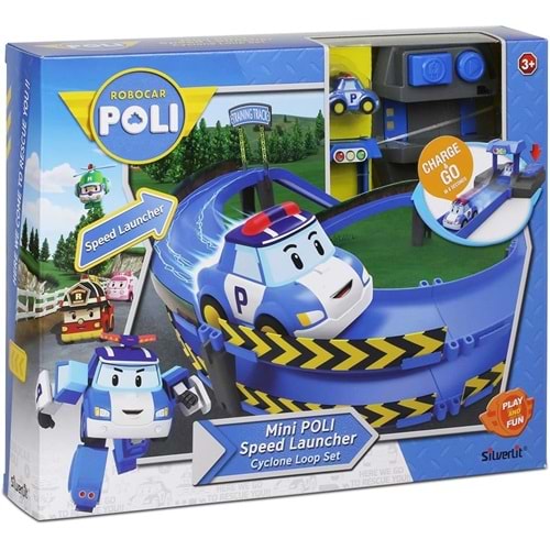 POLI/83385 ROBOCAR POLİ FIRLATICILI VE DÖNEMEÇLİ Y