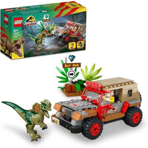 LEGO 76958 Lego Jurassic WorldDilophosaurus Pususu 211 parça+6 yaş