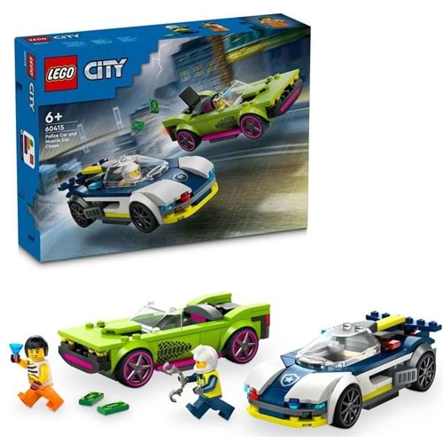 LEGO 60415 Lego City Polis Arabası veSpor Araba Takibi 213 parça +6yaş