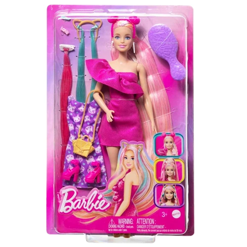 MATTEL JDC85 Barbie Upuzun Muhteşem Saçlı Bebekler Pembe Saçlı Bebek