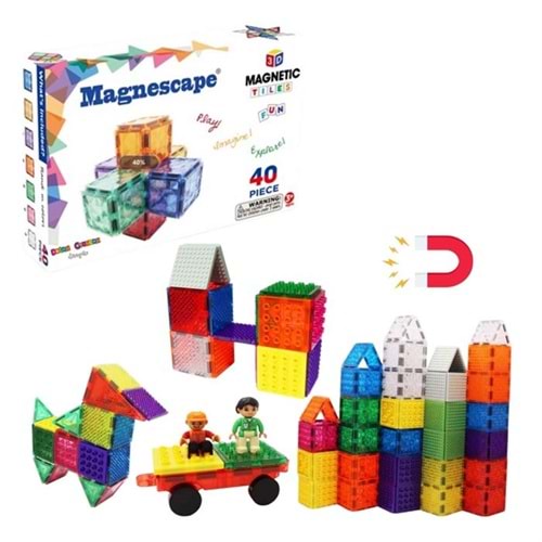BAŞEL Magnescape Magnetic Tiles 40Parça / 8840