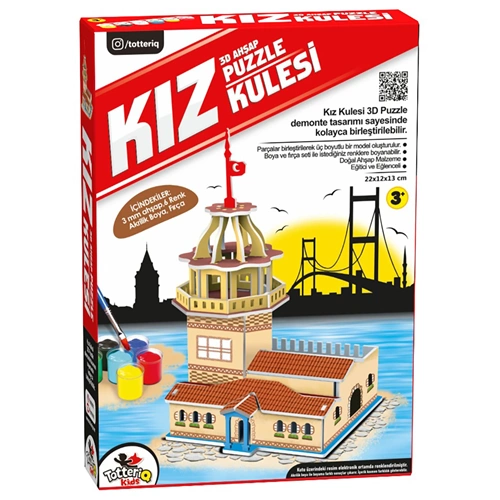 VARDEM TOT7320 KIZ KULESI AHSAP BOYAMA SETI