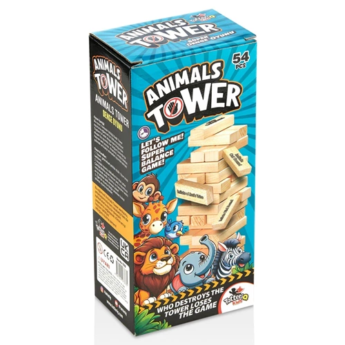 VARDEM TOT 7378 ANIMALS TOWER SUPER DENGE OYUNU 54 ADET