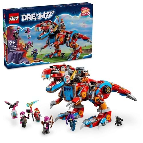 LEGO 71484 DREAMZzz CooperınRobot Dinozoru C­Rex 917 parça+9 yaş