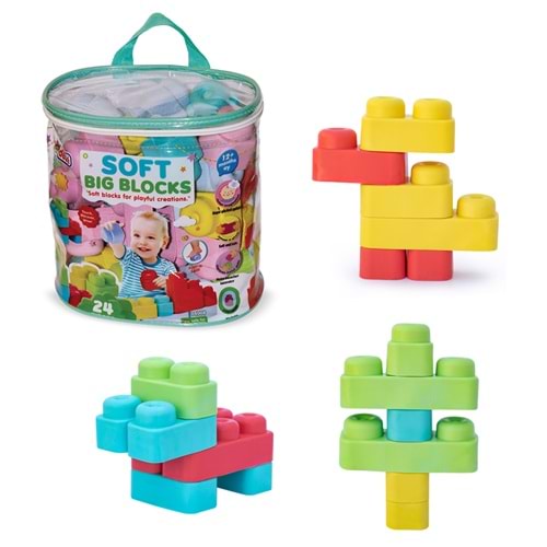 DEDE 04008 YUMUŞAK BIG BLOKLAR ÇANTA 24 PARÇA