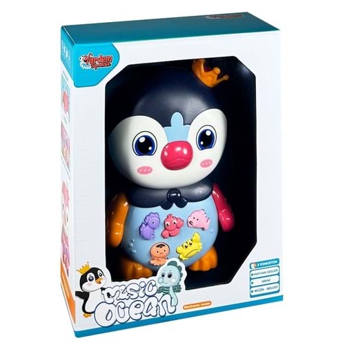 VARDEM JLG-855-115AISIKLI VE MUZIKLI KUTULU PENGUEN BEBEK PIYANOSU