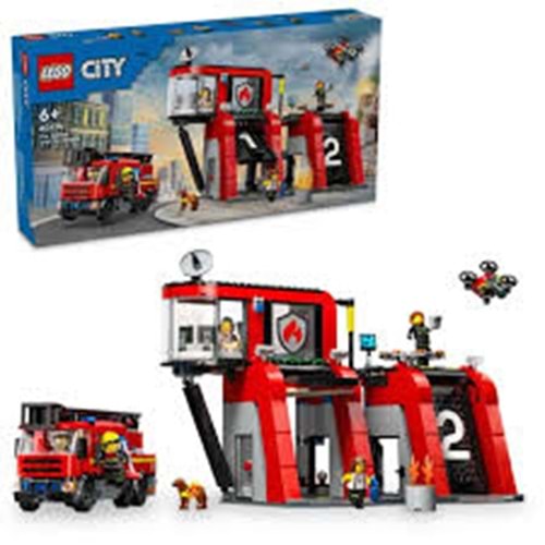 LEGO 60414 City İtfaiyeKamyon ve İtfaiye Merkezi 843parça +6 yaş