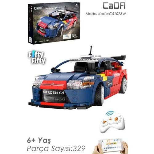 VAGON C51078W CADA Citroen C4 Wrc BLOCK OYUNCAK 329 PARÇA