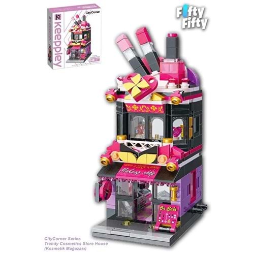 VAGON KP0103 KEEPPLEY KOZMETİK DÜKKANI BLOCK OYUNCAK 348 PARÇA