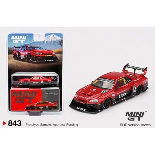 EKN MINI GT 843 (BL) NİSSAN LB-ER34 SUPER SİLHOUETTE SKYLINE