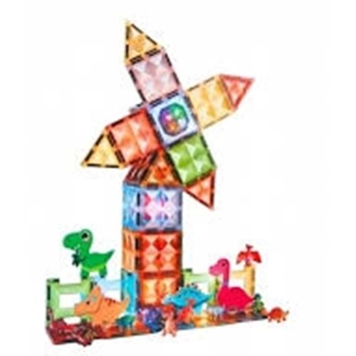 BAŞEL CH1221 Magnetic Tiles Star Diamond Light Version 82 Parça