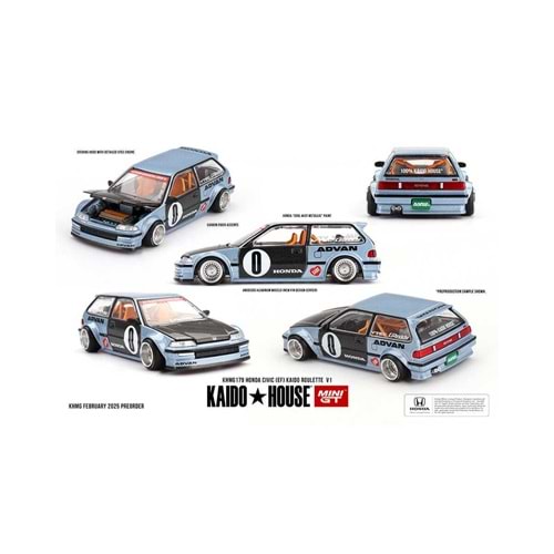 EKN Mini GT 1/64 KaidoHouse Honda Civic (EF) Kaido Roulette