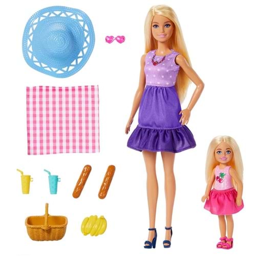 MATTEL JBF43 Barbie Malibu ve Chelsea ve Aksesuarları