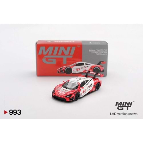 EKN Mini GT 993 1/64 McLaren 720S GT3 Evo Pfaff Motorsports 2024 IMSA Laguna Seca MGT00993