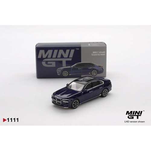 EKN Mini GT 1111 1/64 BMW i7 xDrive60 Tanzanite Blue Metallic MGT01111