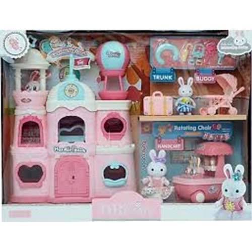 MEGA BIG06694 BAY DREAMY MİNİ TAVŞAN- MİNİ KALE OYUN SETİ
