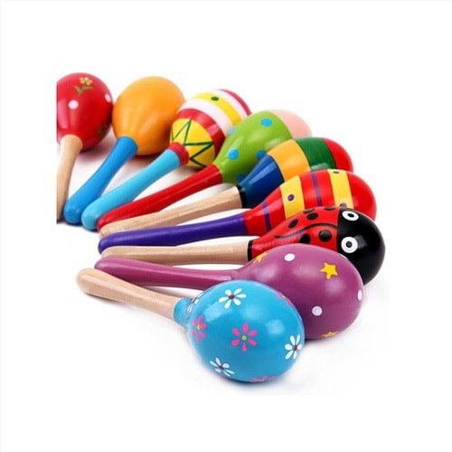 RENKLİ 202 AHSAP MARAKAS