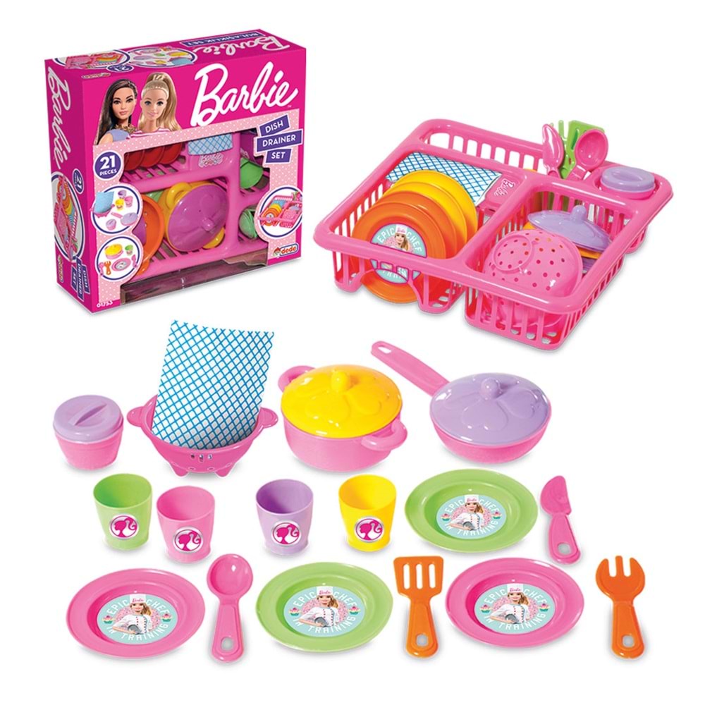 DEDE 01753 BARBİE BULAŞIK SET