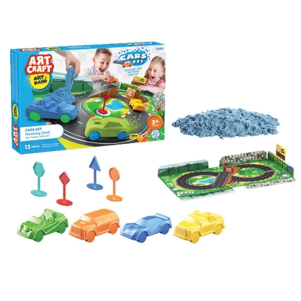 DEDE 03463 ARABALAR SETİ KİNETİK OYUN KUMU