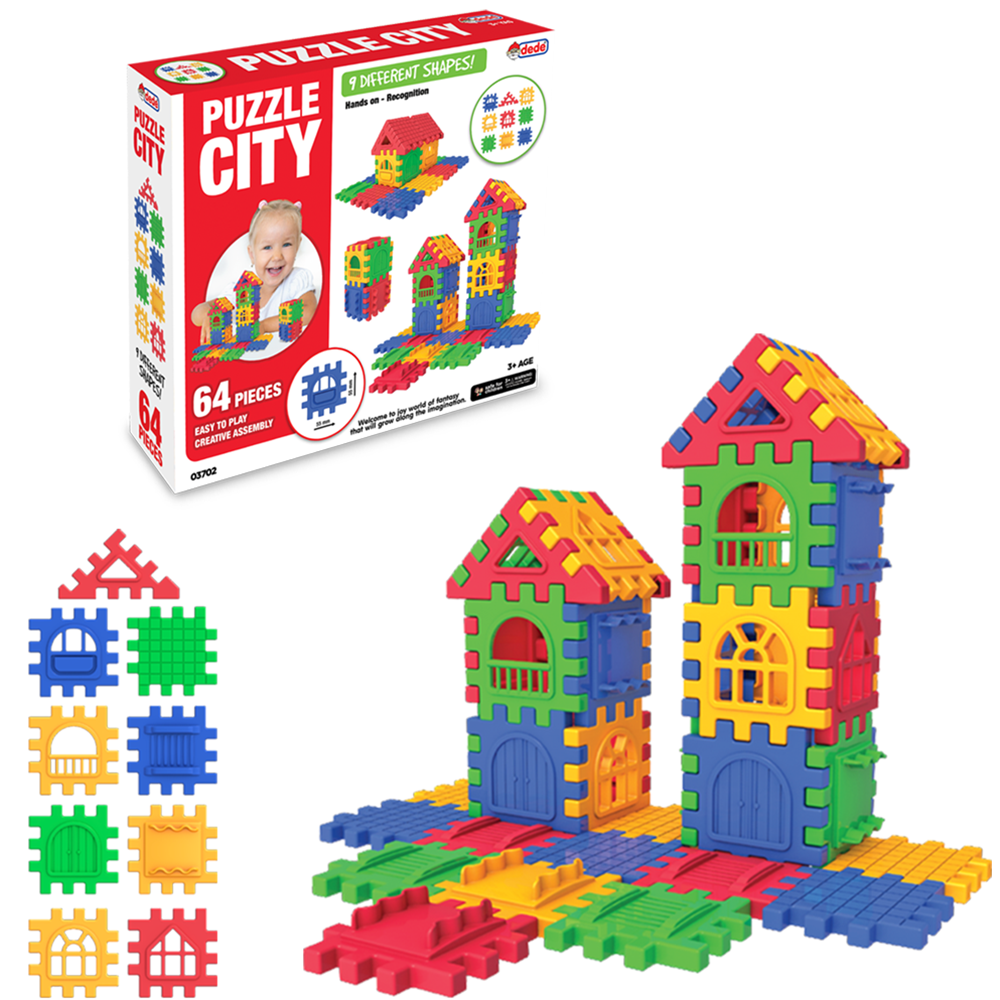 DEDE 03702 64 PARÇA PUZZLE CİTY