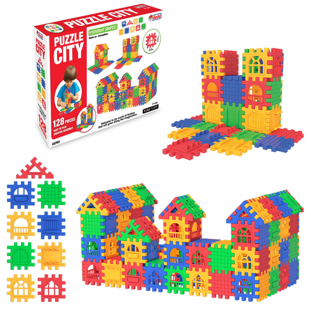 DEDE 03703 128 PARÇA PUZZLE CİTY