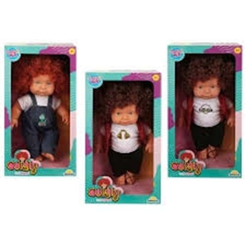 SUNMAN 30151 Curly Kıvırcık Saçlı Bebek 35 cm