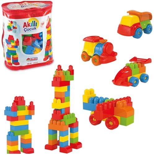 DEDE 01313 AKILLI 125 PÇS BLOKLAR
