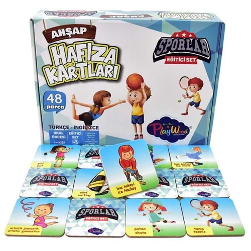 ONY 09 EĞİTİCİ AHŞAP HAFIZA KARTLARI SPORLAR