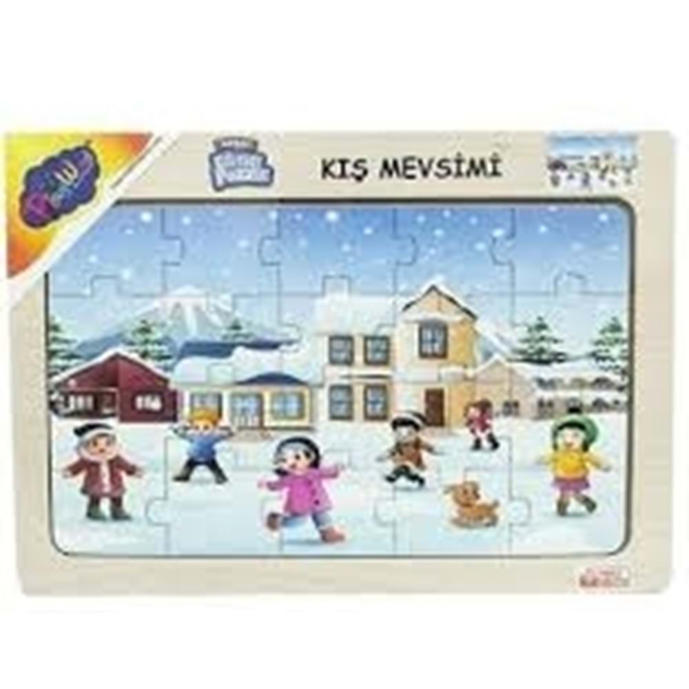 ONY 109/110/111/112 AHŞAP EĞİTİCİ PUZZLE / KIŞ MEVSİMİ