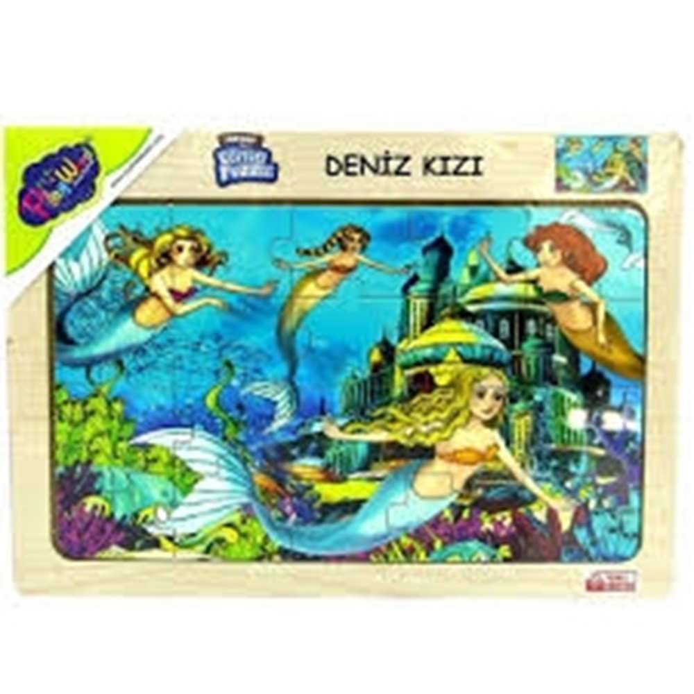 ONY 28/29/30/31 AHŞAP EĞİTİCİ PUZZLE / DENİZ KIZI