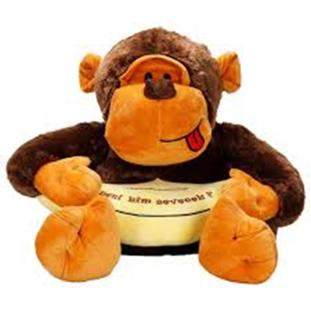 1518 SUN-JHN-PFF-SK PELUŞ GORİL OTURAN MUZLU 50CM