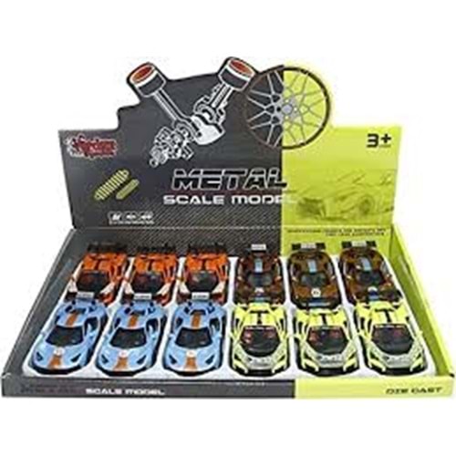 VARDEM KM-36122C CEKBIRAK 1:36 METAL SPOR ARABA (2 ASORTI)