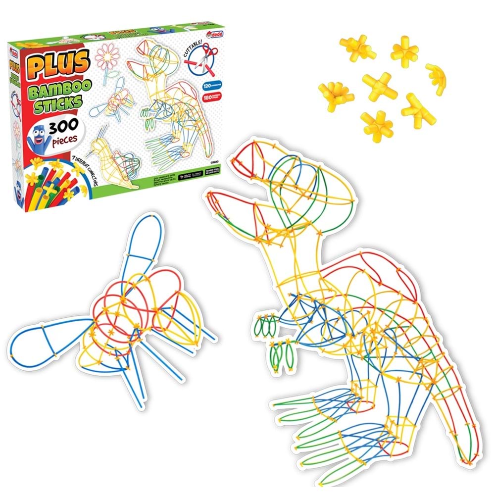 DEDE 03680 PLUS BAMBU ÇUBUKLAR 300 PARÇA