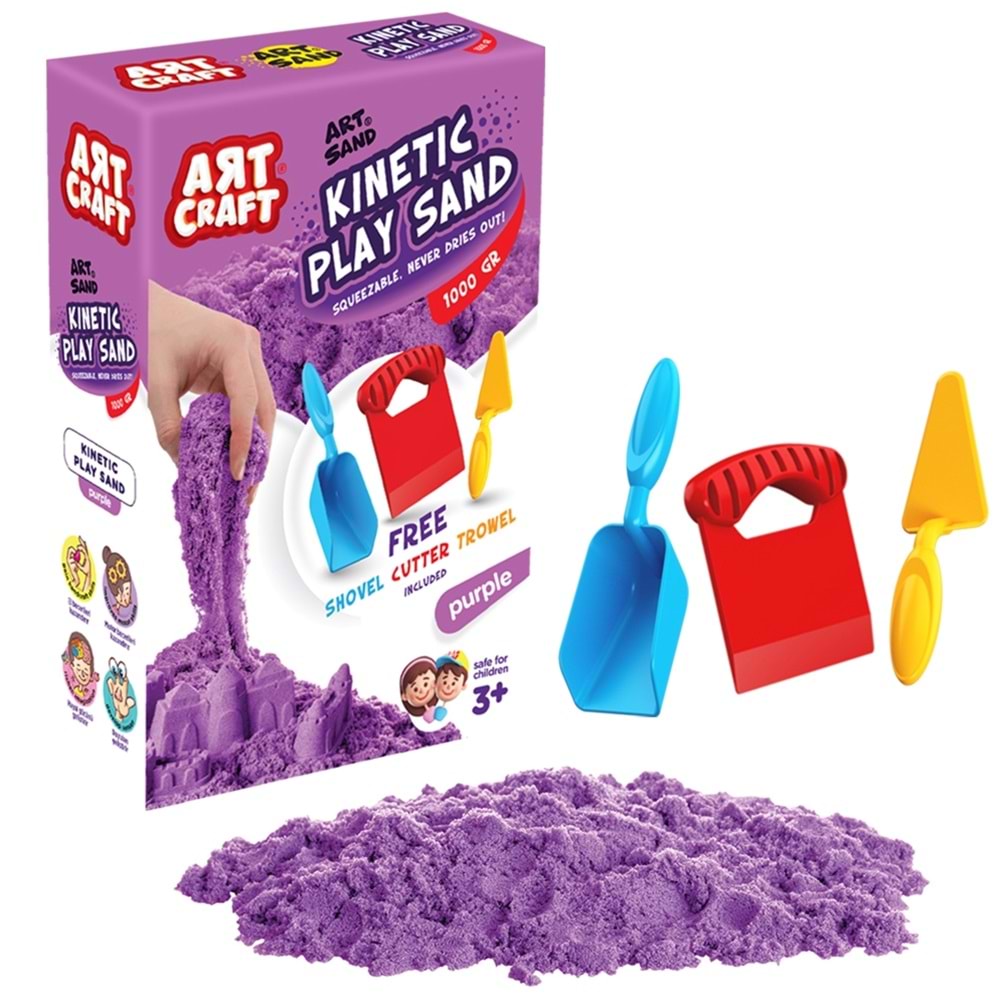 DEDE 03694 AKSESUARLI MOR KİNETİK OYUN KUMU 1000 GR