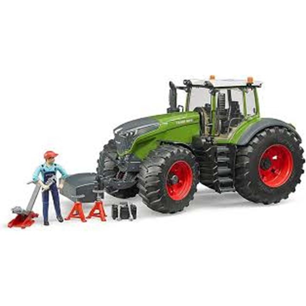 BRUDER 4001702037857Fendt 1050 Vario Traktör ve Lastikçi + Aks
