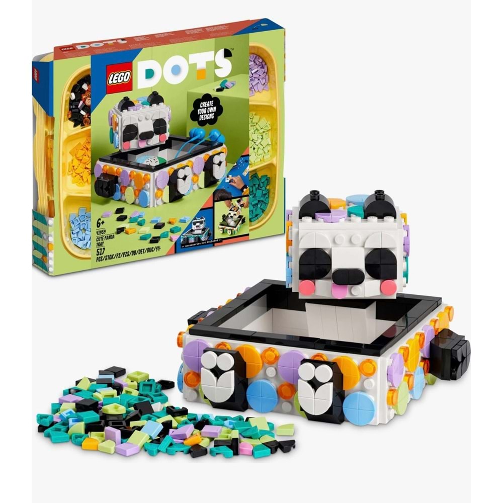 LEGO 41959 Lego Dots - Sevimli Panda Tepsi 517 parça +6