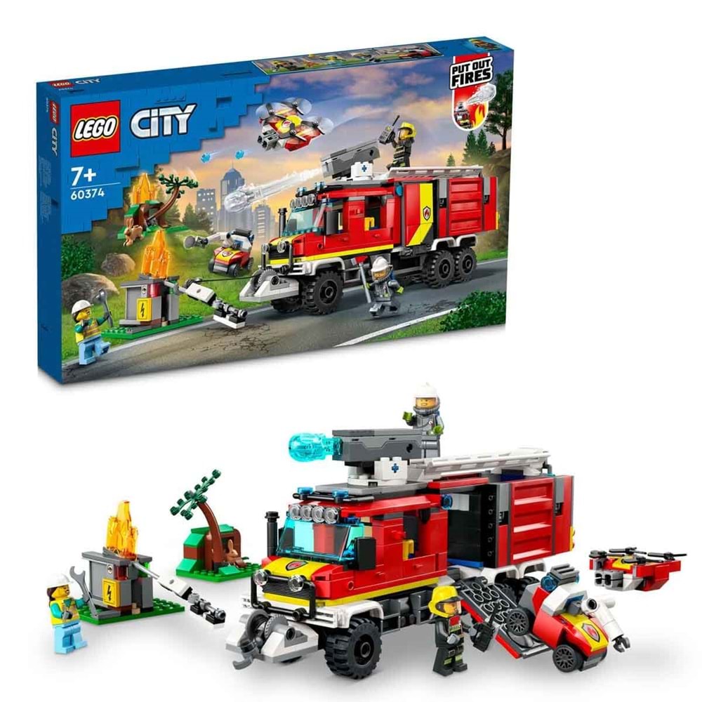 60374 Lego City - İtfaiye Komuta Kamyonu 502 parça +7 yaş