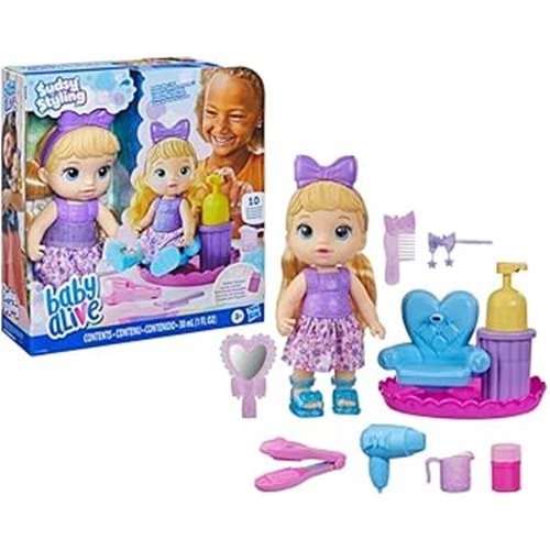 HASBRO BABY ALIVE KÖPÜKLÜ SAÇTASARIMI EĞLENCESİ