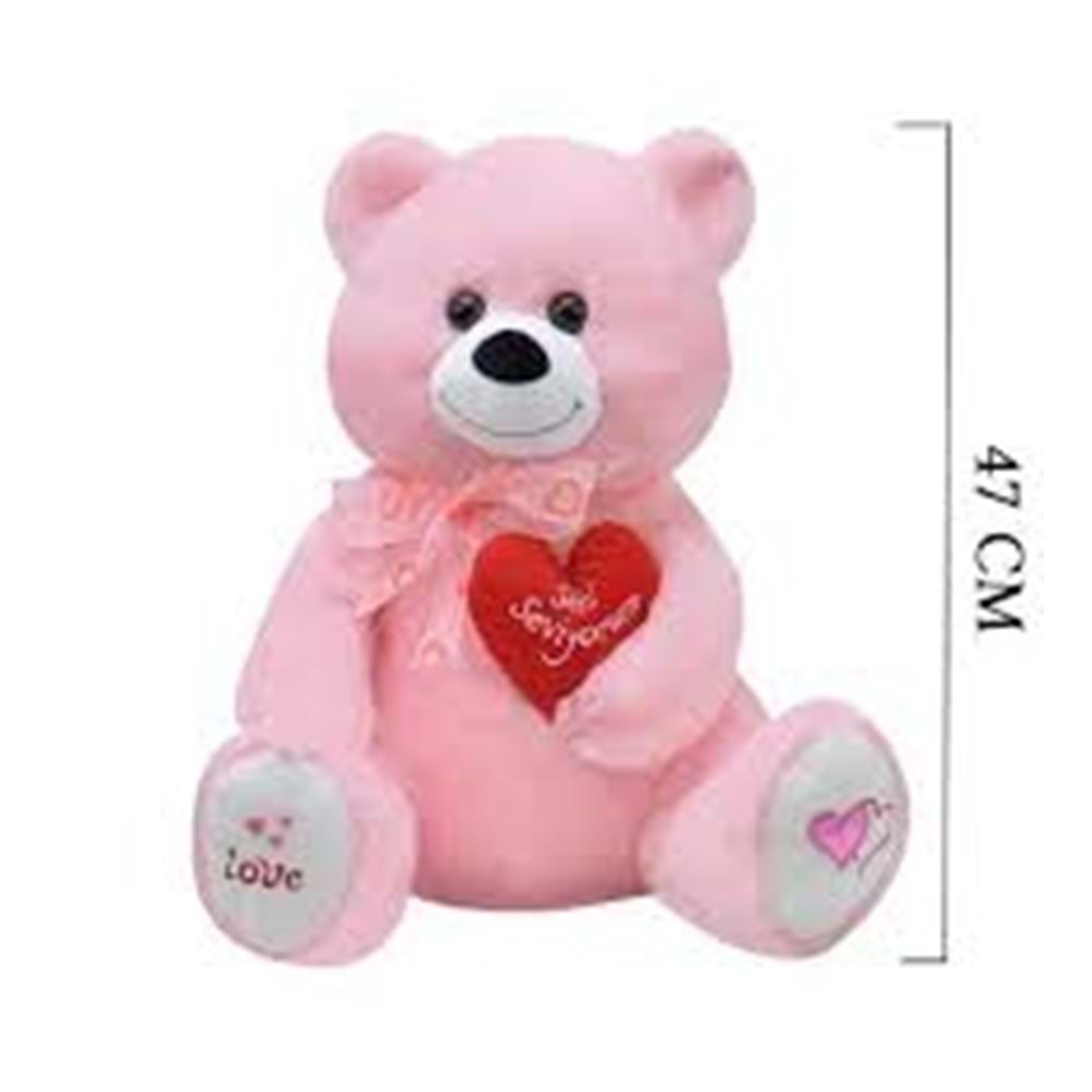 SELAY 1030 YUMAŞ AYI 47 CM PEMBE