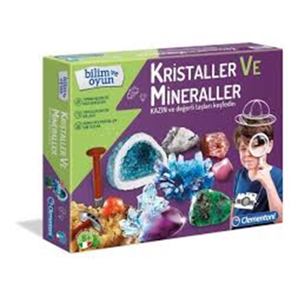 CLEMENTONİ 64964 Bilim ve Oyun - Kristal ler ve Mineraller +7