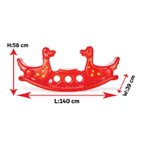 PİLSAN 06 147 DİNO TAHTEREVALLİ (KIRMIZI)