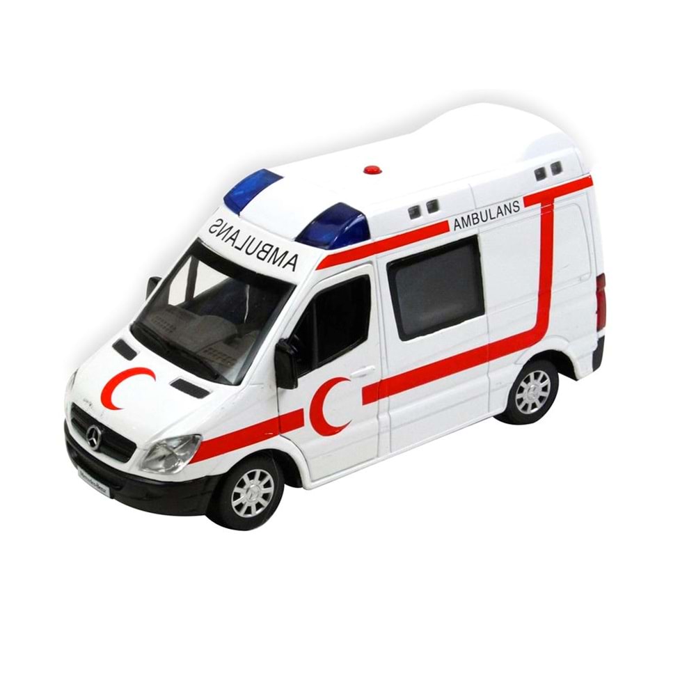 VARDEM CP-64465-AMBLNS(24Pcs)ISIKLI SESLI C/B 1:32 AMBULANS
