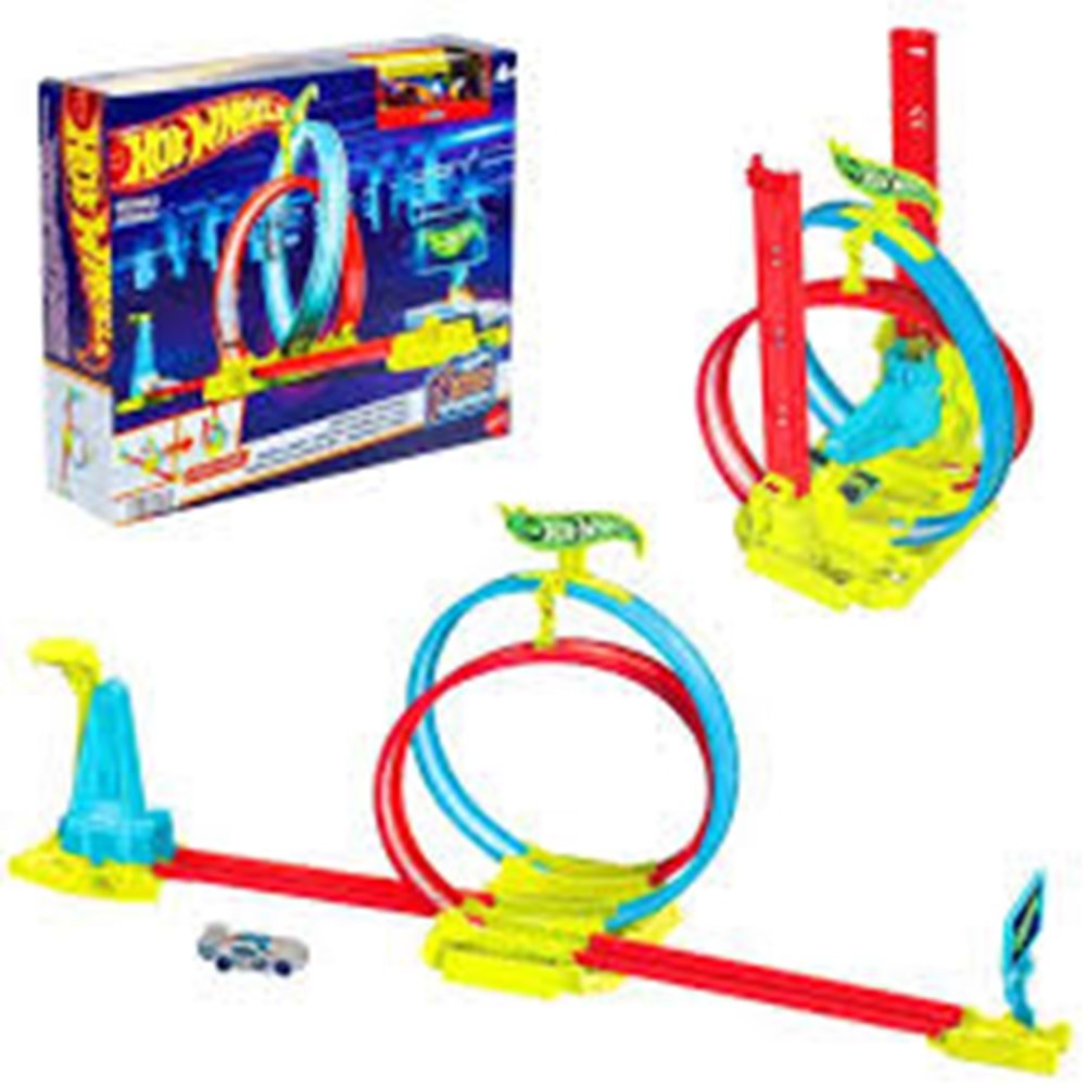 HPC05 Hot Wheels NeonYarışlar Çifte Çemberde YarışSeti