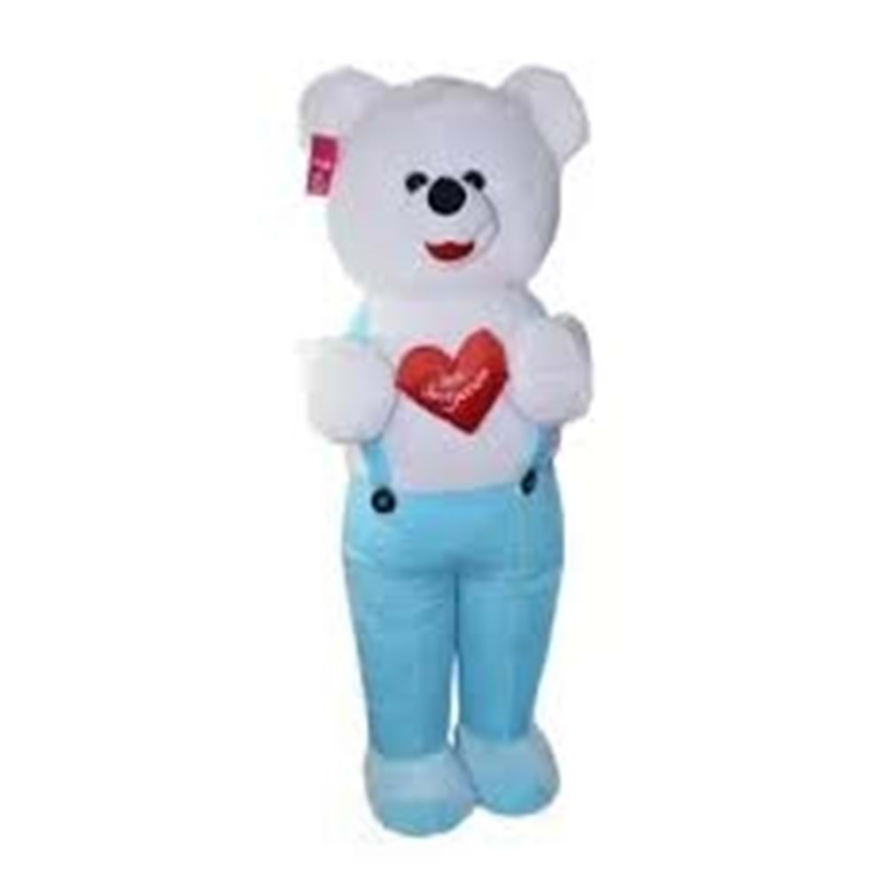 SELAY 1074 ÇİÇEKLİ TULUMLU AYICIK MAVİ