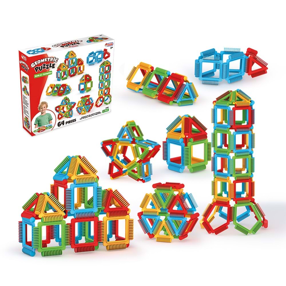 DEDE 03895 GEOMETRİK PUZZLE 64 PARÇA