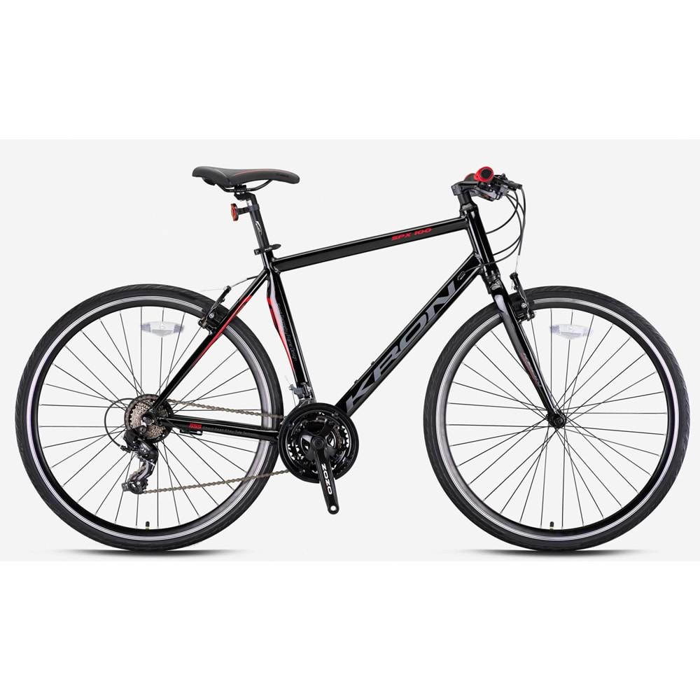 KRN21-604 SPX 100 - 28'' CITY - 20' - 21 Vites - H.DISC - Siyah-Kırmızı/Füme