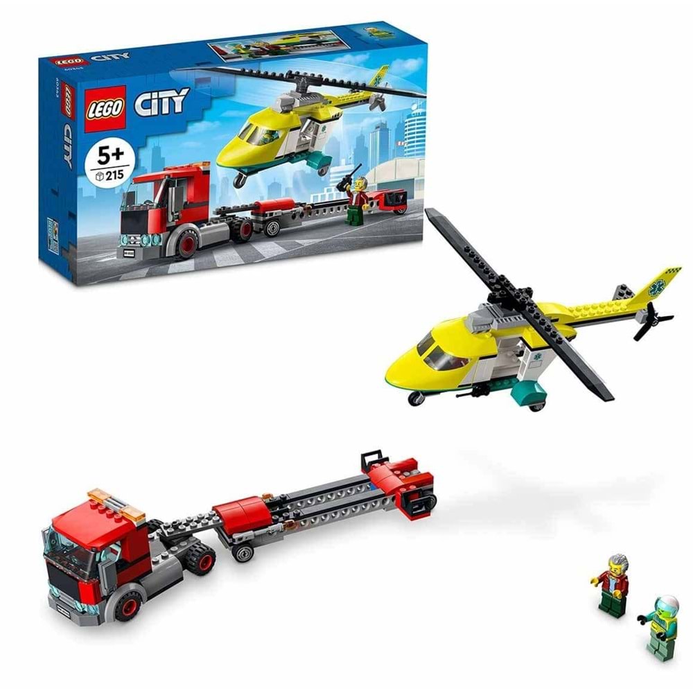 LEGO 60343 City - KurtarmaHelikopteri Nakliyesi 215 parça +5yaş